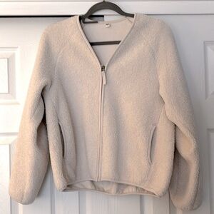 Uniqlo Women's Cream Bomber Jacket